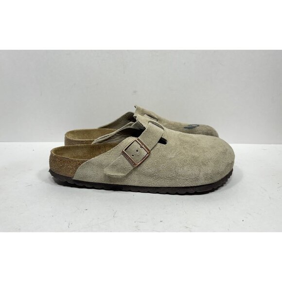 Birkenstock Other - Birkenstock Boston Soft Footbed Clogs Taupe Suede Men's Size 9 / 42 Shoes